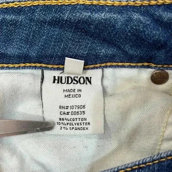 Hudson Bacara Straight Flood  Crop JeansWomens Denim Size 28 Medium Wash - Picture 5 of 8